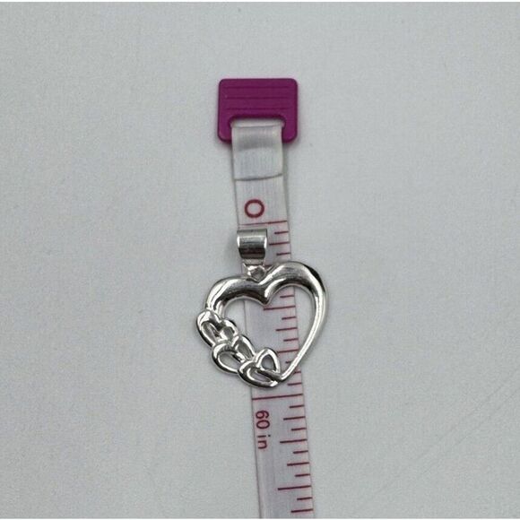Sterling Silver 925 Multi Open Heart Valentines Love Pendant - Picture 6 of 7
